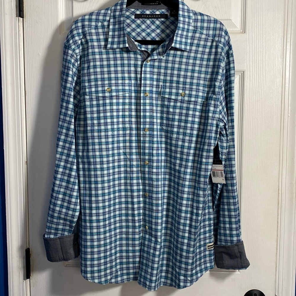 Sean John Men’s Button Down Tailored Fit Shirt XL
